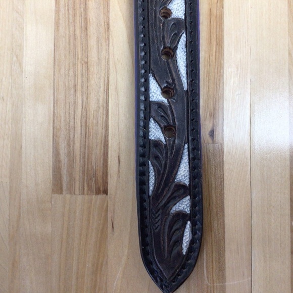 Madcow genuine leather contemporary dog collar handcraf black cerule blue silver - Picture 10 of 16